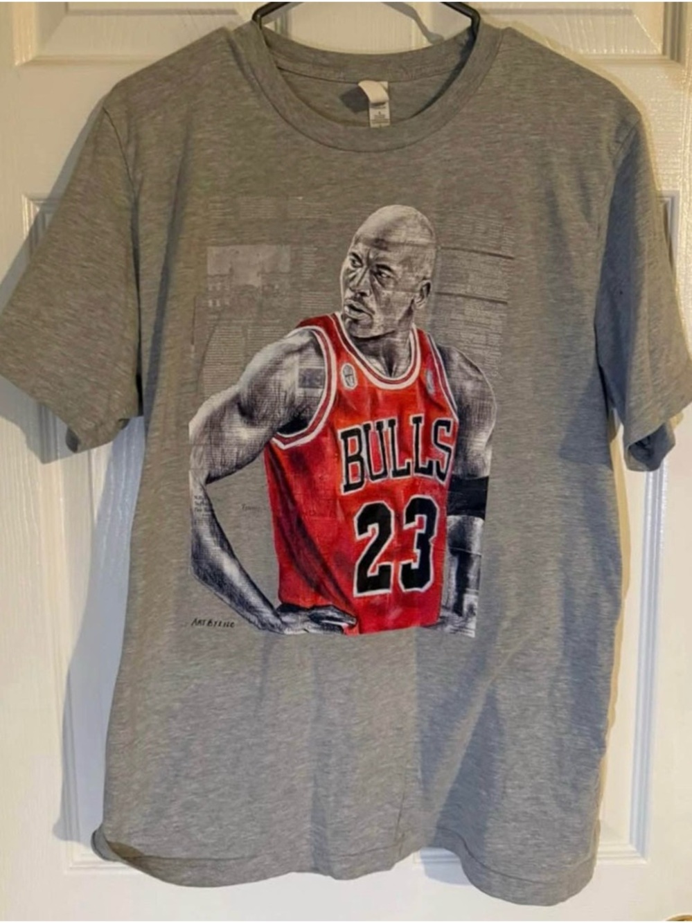 Vintage Michael Jordan Chicago Bulls Shirt Grey  NBA- Large